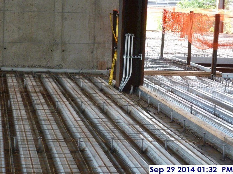 Installed conduit at the steel columns (2nd Floor) Facing West (800x600)